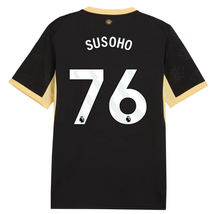 Danxen Dětské Mahamadou Susoho #76 Černá Žlutá Daleko Hráčské Dresy 2026/27 Dres