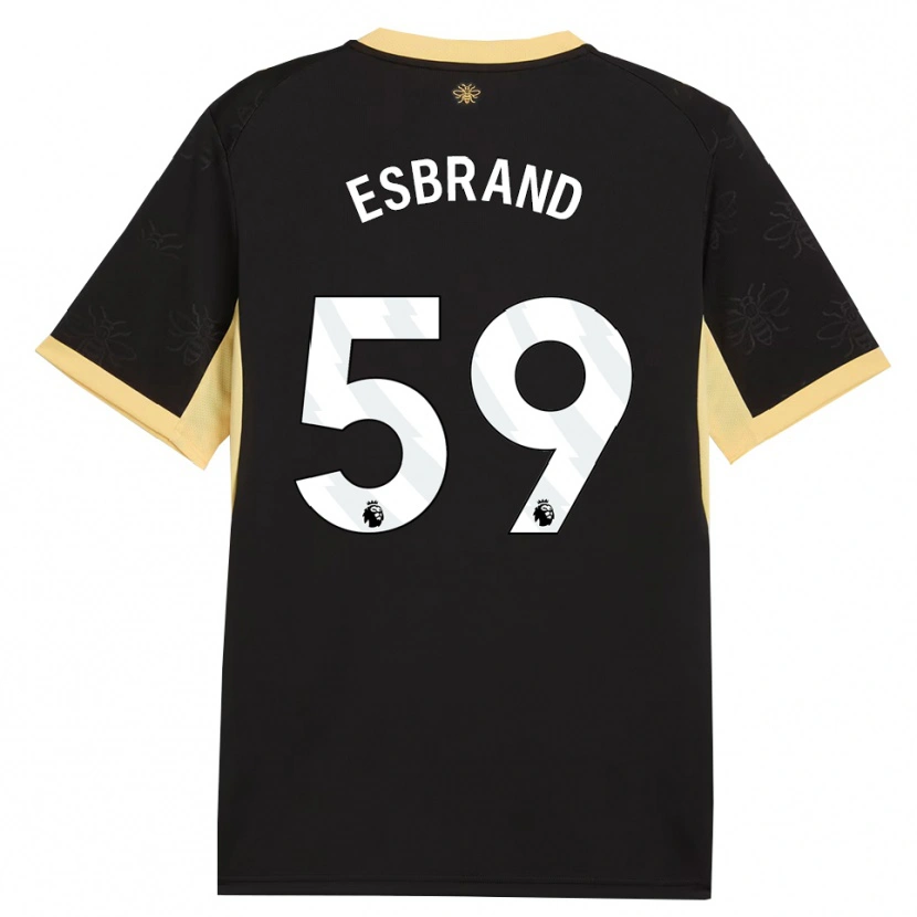 Danxen Dětské Josh Wilson-Esbrand #59 Černá Žlutá Daleko Hráčské Dresy 2026/27 Dres