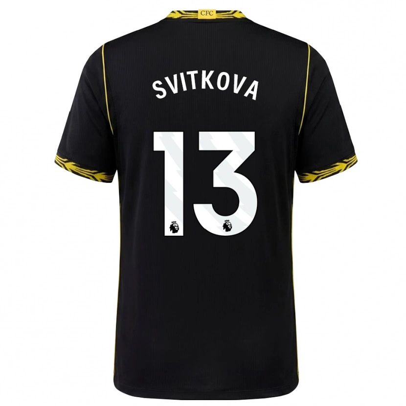 Danxen Dětské Katerina Svitkova #13 Černá Žlutá Daleko Hráčské Dresy 2026/27 Dres