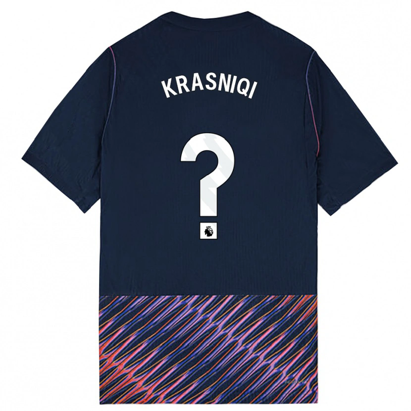 Danxen Dětské Elliot Krasniqi #0 Královská Modř Bílá Daleko Hráčské Dresy 2026/27 Dres