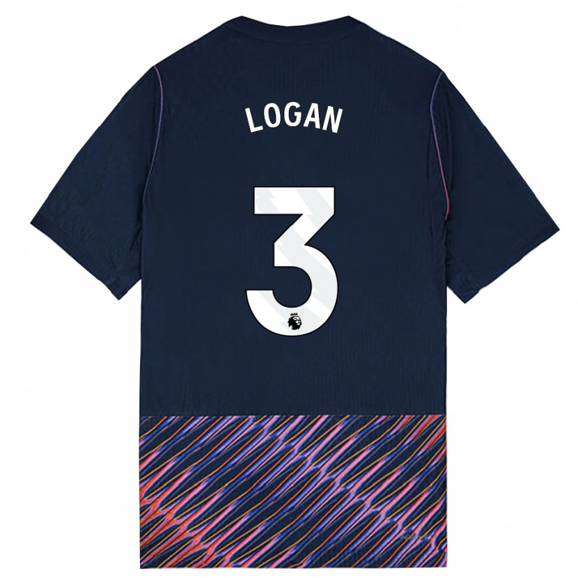 Danxen Dětské Calum Logan #3 Královská Modř Bílá Daleko Hráčské Dresy 2026/27 Dres