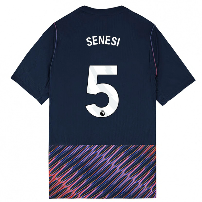 Danxen Dětské Marcos Senesi #5 Královská Modř Bílá Daleko Hráčské Dresy 2026/27 Dres