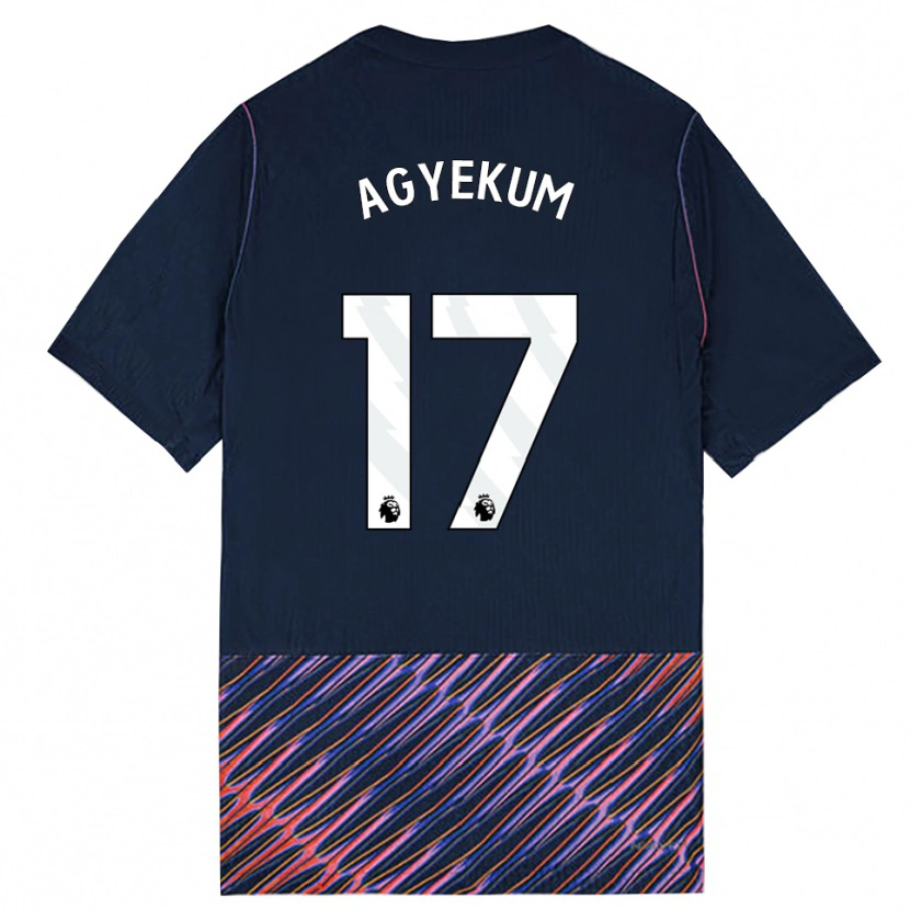 Danxen Dětské Ezra Agyekum #17 Královská Modř Bílá Daleko Hráčské Dresy 2026/27 Dres