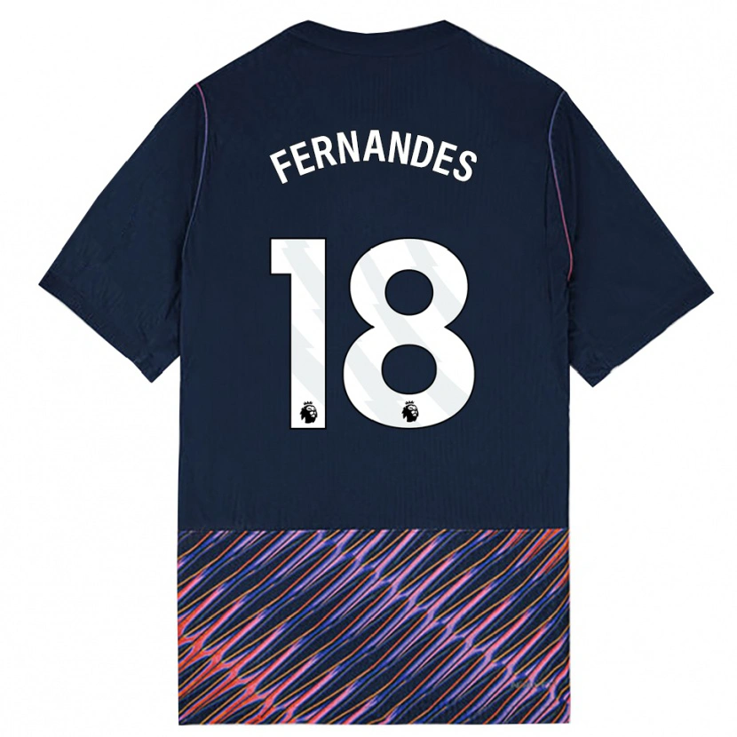 Danxen Dětské Mateus Fernandes #18 Královská Modř Bílá Daleko Hráčské Dresy 2026/27 Dres