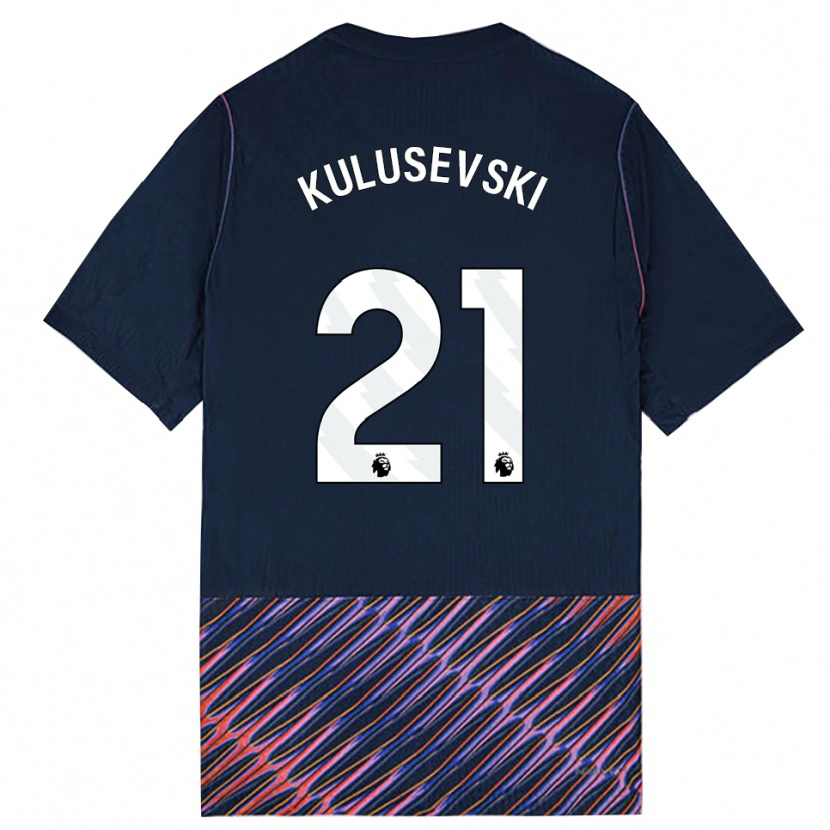 Danxen Dětské Dejan Kulusevski #21 Královská Modř Bílá Daleko Hráčské Dresy 2026/27 Dres