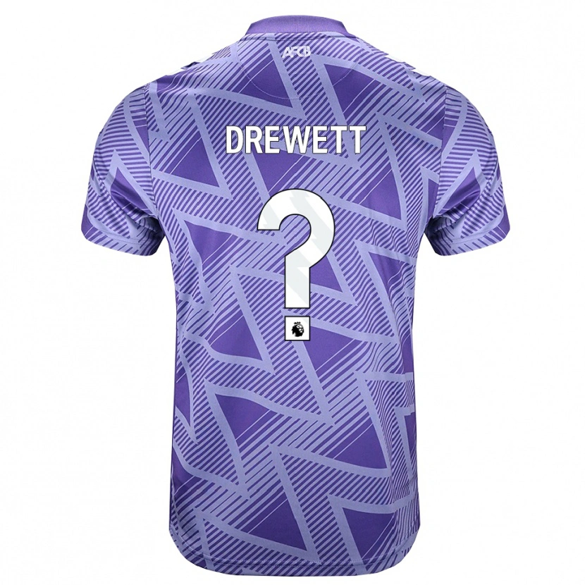 Danxen Dětské Jake Drewett #0 Světle Fialově Červená Bílá Daleko Hráčské Dresy 2026/27 Dres