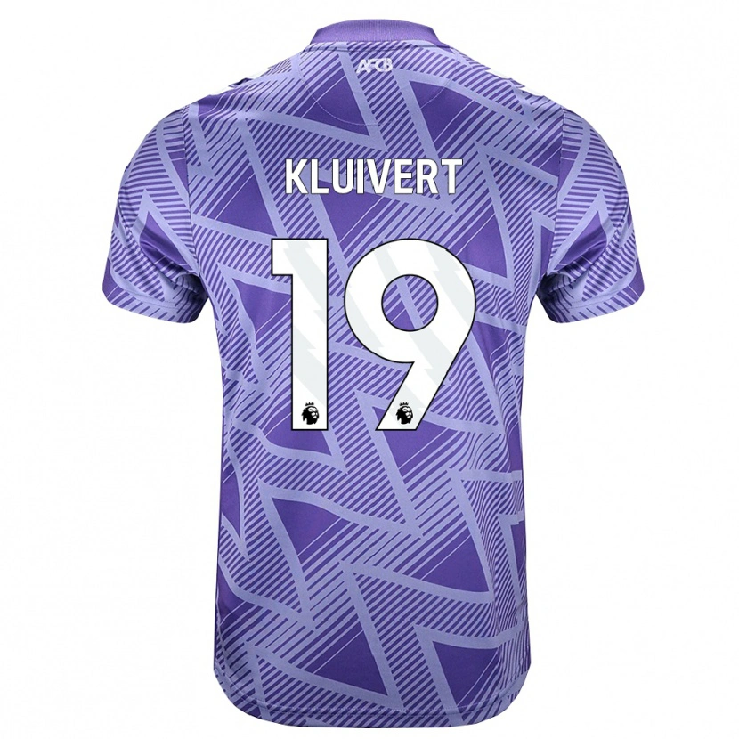 Danxen Dětské Justin Kluivert #19 Světle Fialově Červená Bílá Daleko Hráčské Dresy 2026/27 Dres