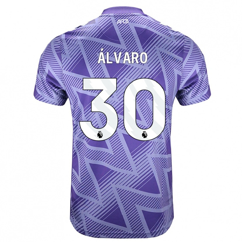 Danxen Dětské Álvaro Rodríguez #30 Světle Fialově Červená Bílá Daleko Hráčské Dresy 2026/27 Dres