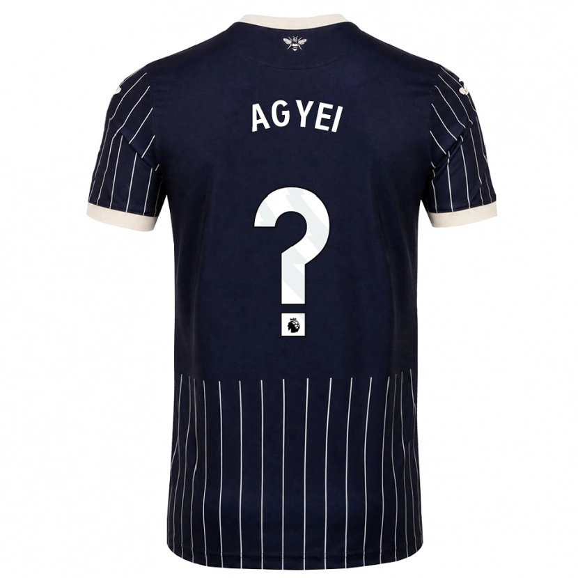 Danxen Dětské Kai Agyei #0 Černá Bílá Daleko Hráčské Dresy 2026/27 Dres