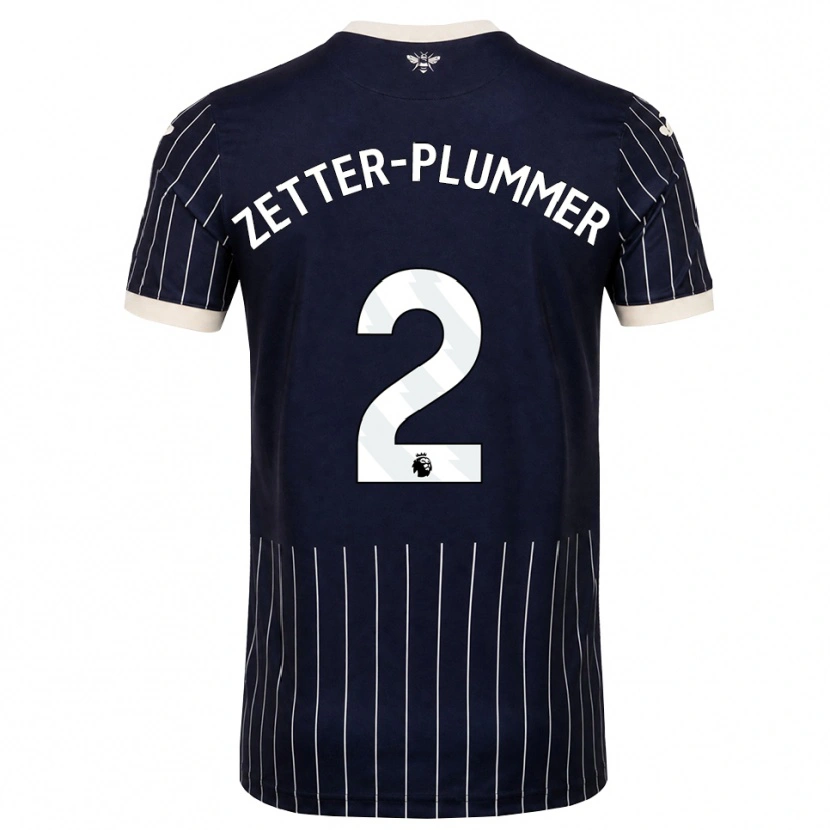 Danxen Dětské Josh Zetter-Plummer #2 Černá Bílá Daleko Hráčské Dresy 2026/27 Dres