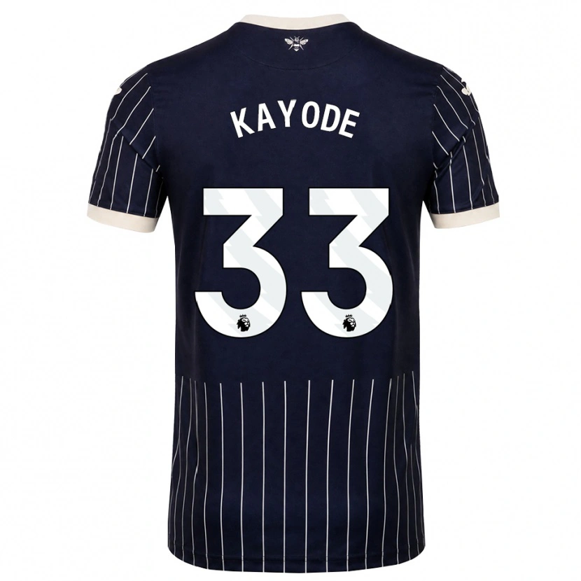 Danxen Dětské Michael Kayode #33 Černá Bílá Daleko Hráčské Dresy 2026/27 Dres