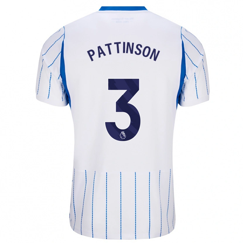 Danxen Dětské Poppy Pattinson #3 Modrá Chodníčková Bílá Daleko Hráčské Dresy 2026/27 Dres