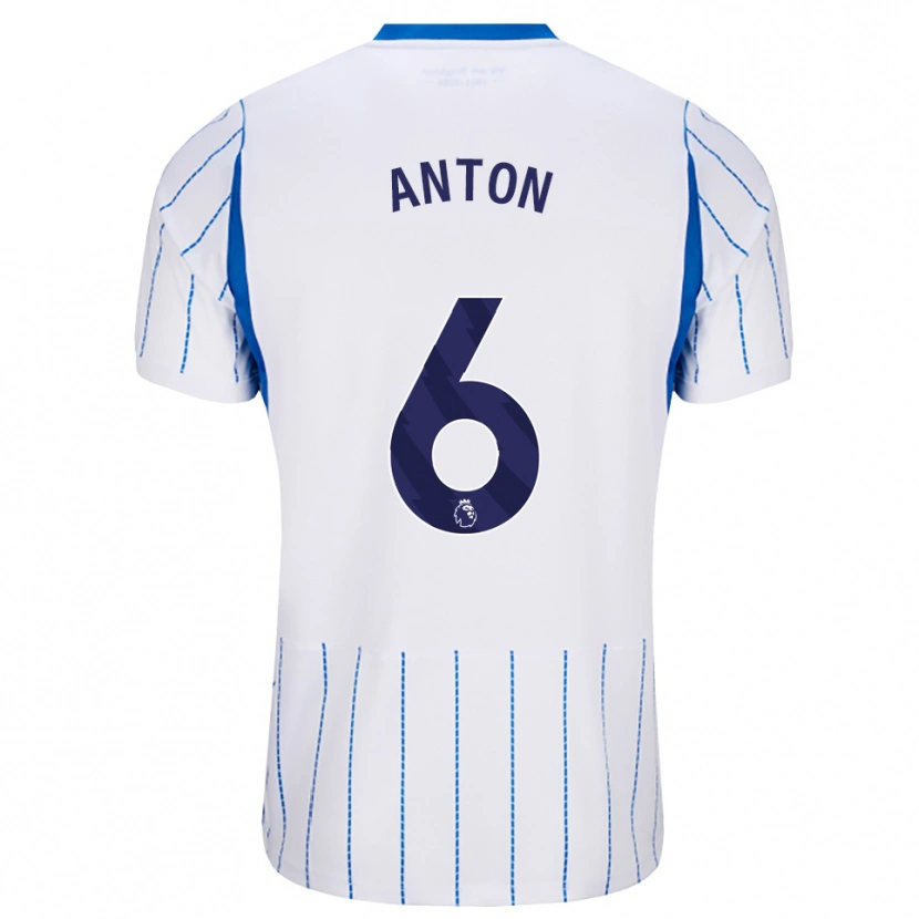 Danxen Dětské Anton Palmer #6 Modrá Chodníčková Bílá Daleko Hráčské Dresy 2026/27 Dres