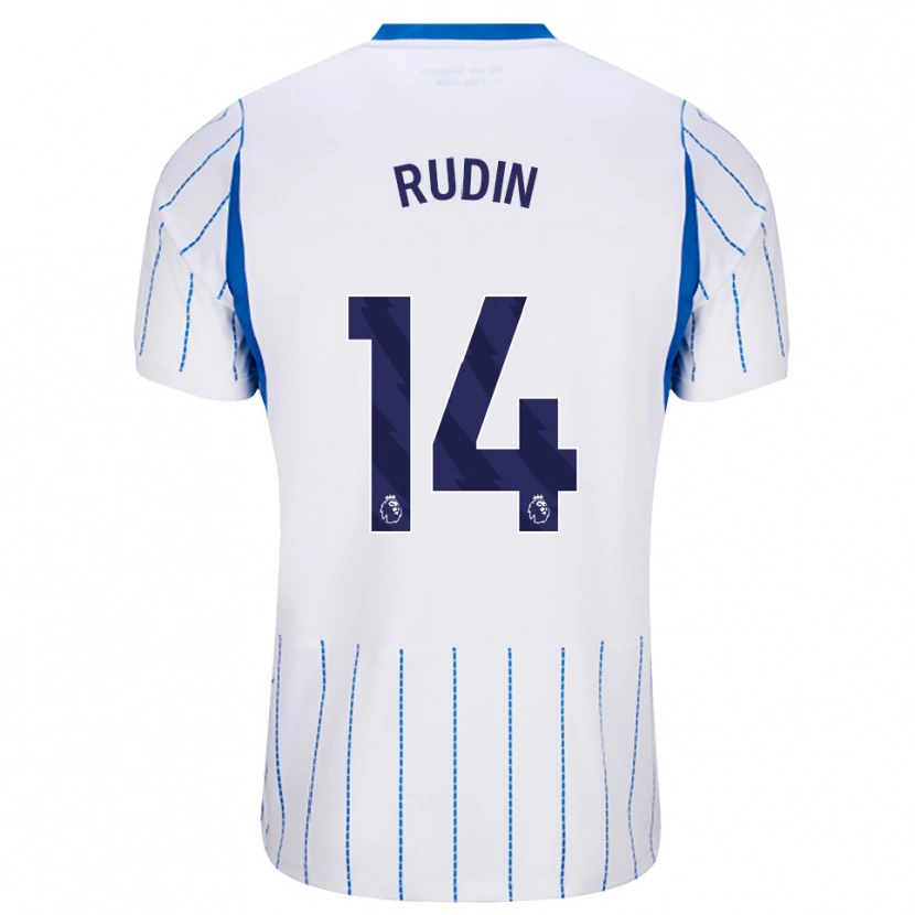 Danxen Dětské Daniel Rudin #14 Modrá Chodníčková Bílá Daleko Hráčské Dresy 2026/27 Dres