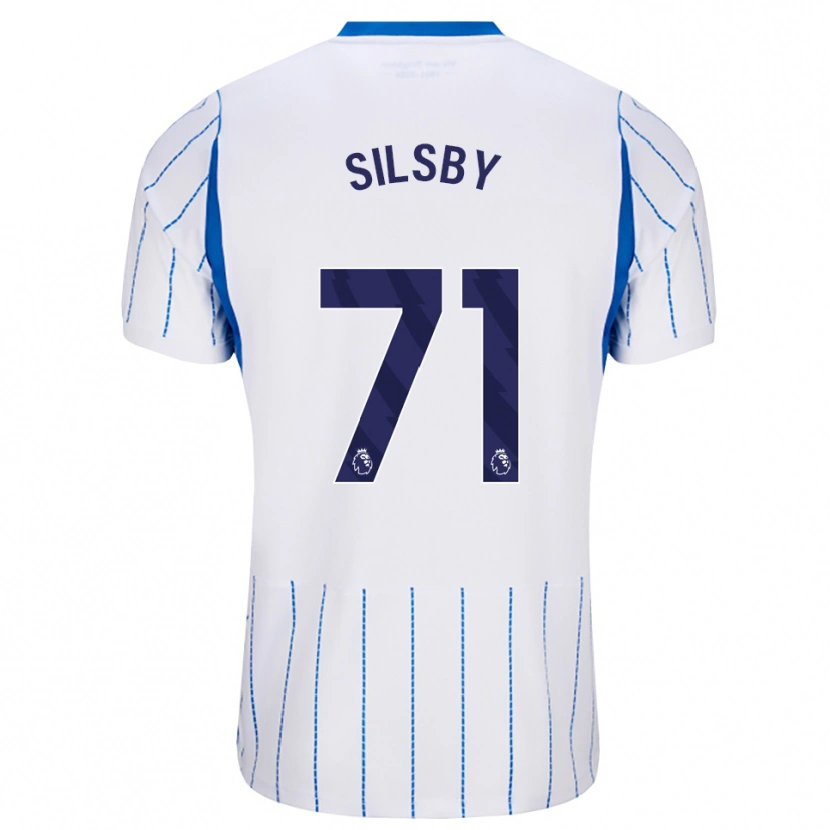 Danxen Dětské Tyler Silsby #71 Modrá Chodníčková Bílá Daleko Hráčské Dresy 2026/27 Dres