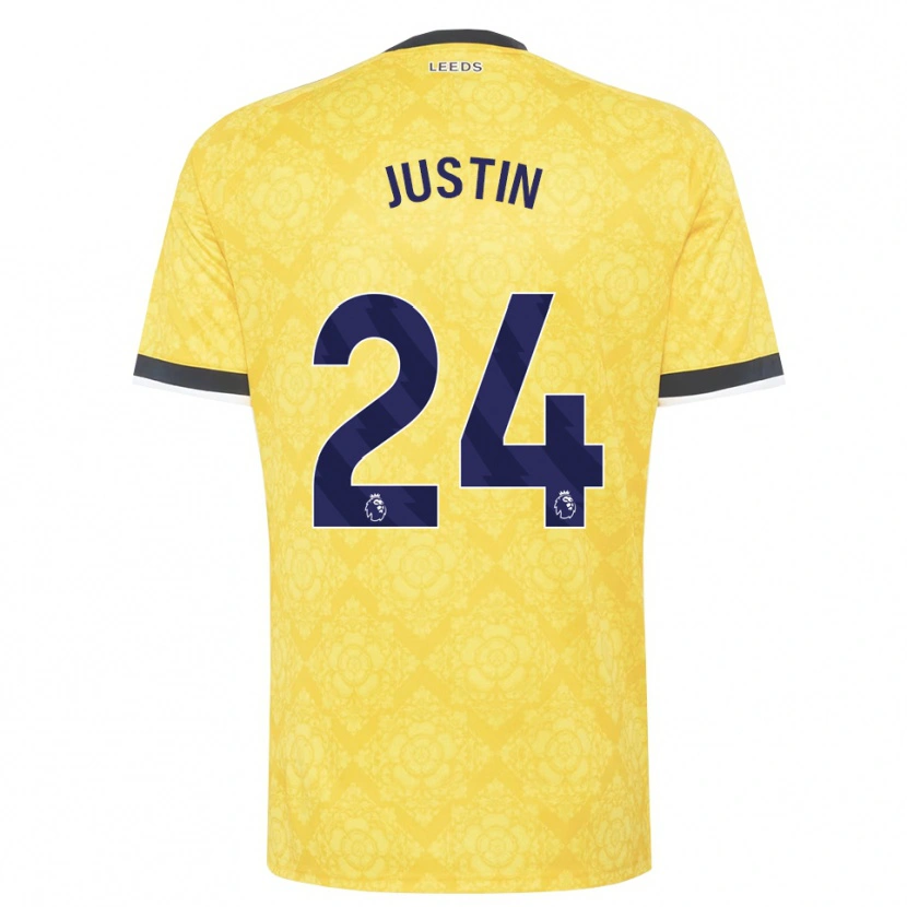Danxen Dětské James Justin #24 Žlutá Bílá Černá Daleko Hráčské Dresy 2026/27 Dres