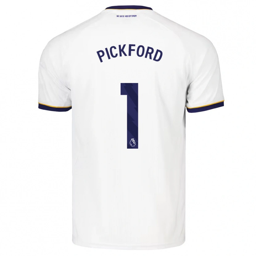Danxen Dětské Jordan Pickford #1 Půlnoční Modrá Bílá Žlutá Daleko Hráčské Dresy 2026/27 Dres