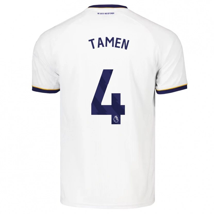 Danxen Dětské William Tamen #4 Půlnoční Modrá Bílá Žlutá Daleko Hráčské Dresy 2026/27 Dres