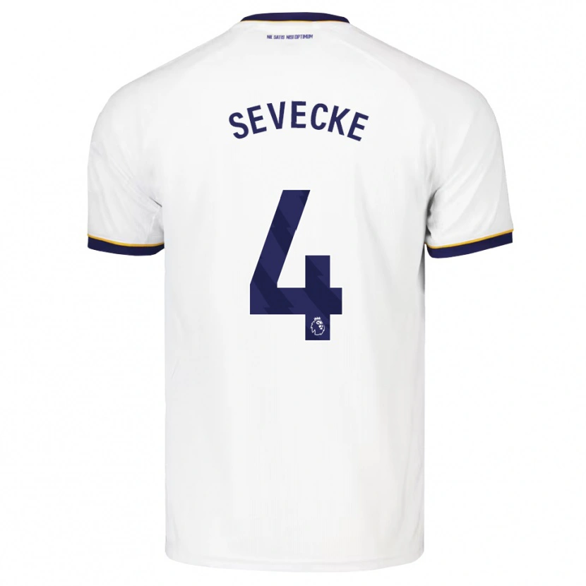 Danxen Dětské Rikke Sevecke #4 Půlnoční Modrá Bílá Žlutá Daleko Hráčské Dresy 2026/27 Dres