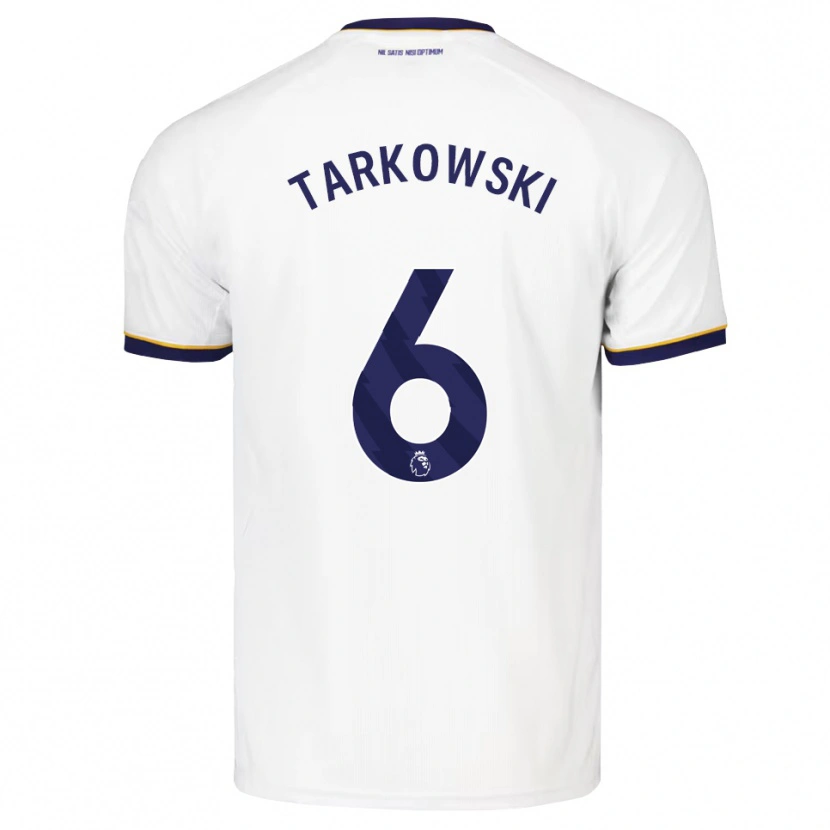 Danxen Dětské James Tarkowski #6 Půlnoční Modrá Bílá Žlutá Daleko Hráčské Dresy 2026/27 Dres