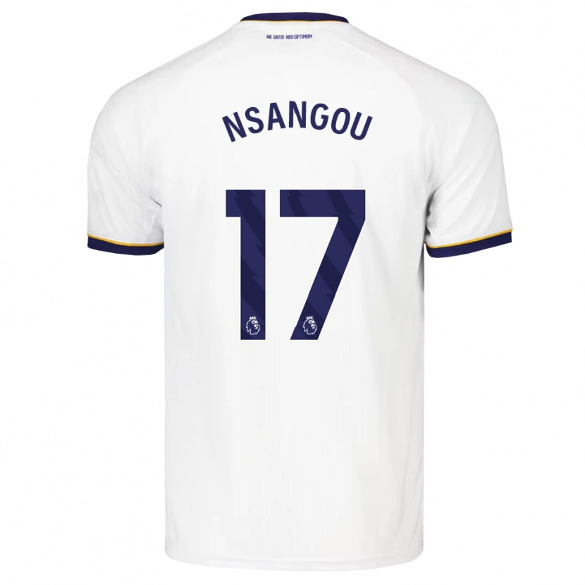 Danxen Dětské Jonathan Nsangou #17 Půlnoční Modrá Bílá Žlutá Daleko Hráčské Dresy 2026/27 Dres