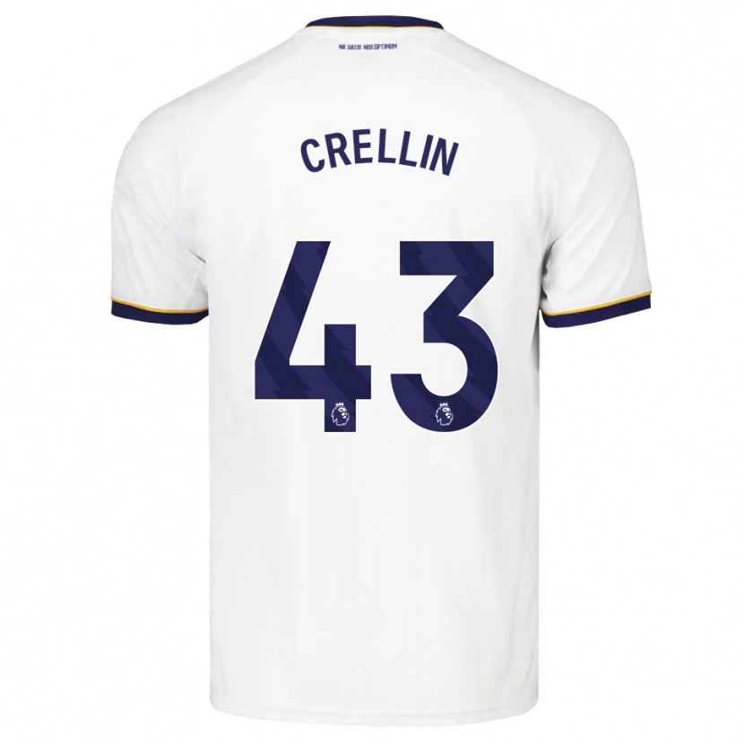 Danxen Dětské Billy Crellin #43 Půlnoční Modrá Bílá Žlutá Daleko Hráčské Dresy 2026/27 Dres