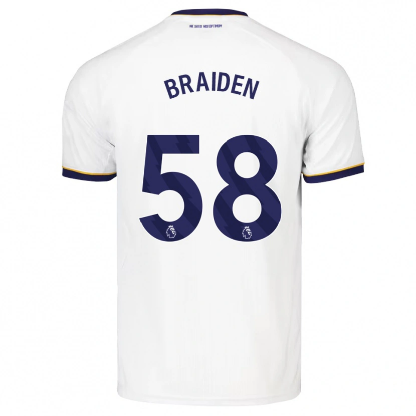 Danxen Dětské Braiden Graham #58 Půlnoční Modrá Bílá Žlutá Daleko Hráčské Dresy 2026/27 Dres