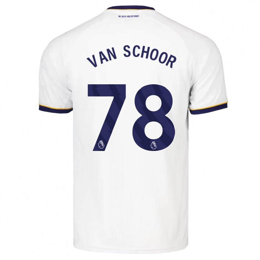Danxen Dětské Joshua Van Schoor #78 Půlnoční Modrá Bílá Žlutá Daleko Hráčské Dresy 2026/27 Dres