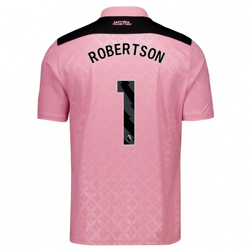 Danxen Dětské Finley Robertson #1 Světle Růžová Černá Daleko Hráčské Dresy 2026/27 Dres