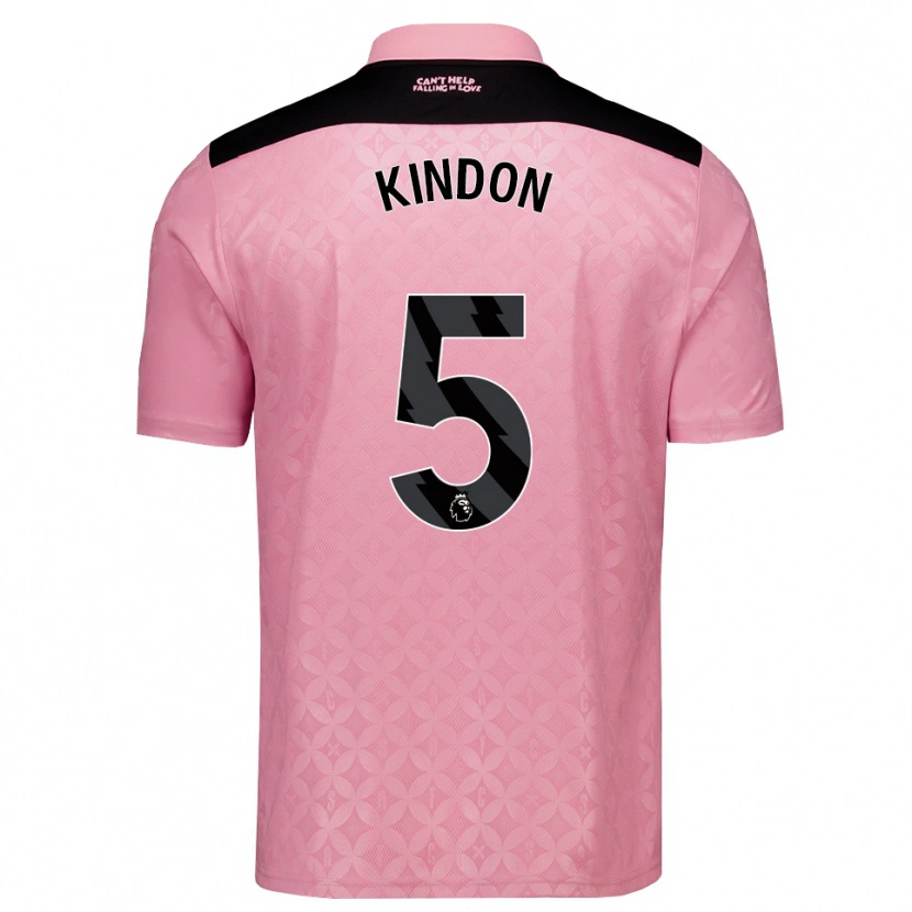 Danxen Dětské Ben Kindon #5 Světle Růžová Černá Daleko Hráčské Dresy 2026/27 Dres
