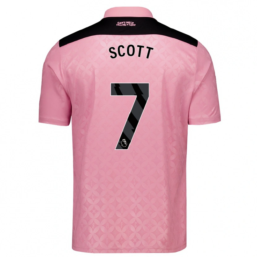 Danxen Dětské Felix Scott #7 Světle Růžová Černá Daleko Hráčské Dresy 2026/27 Dres