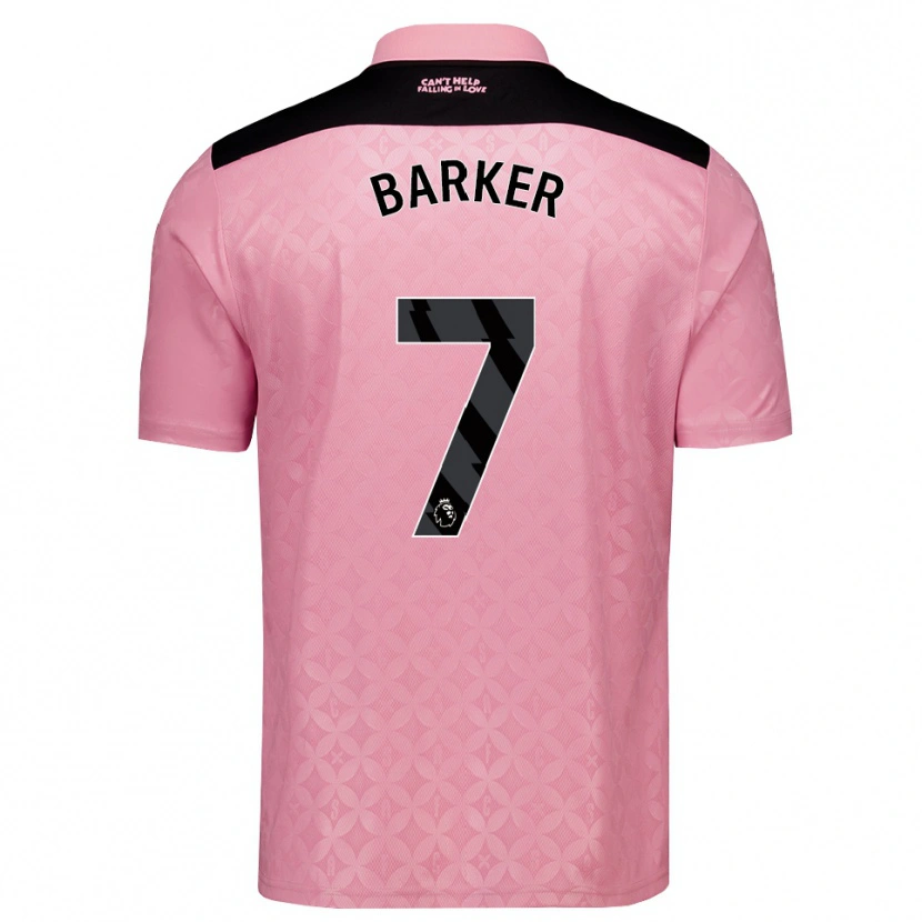 Danxen Dětské James Barker #7 Světle Růžová Černá Daleko Hráčské Dresy 2026/27 Dres