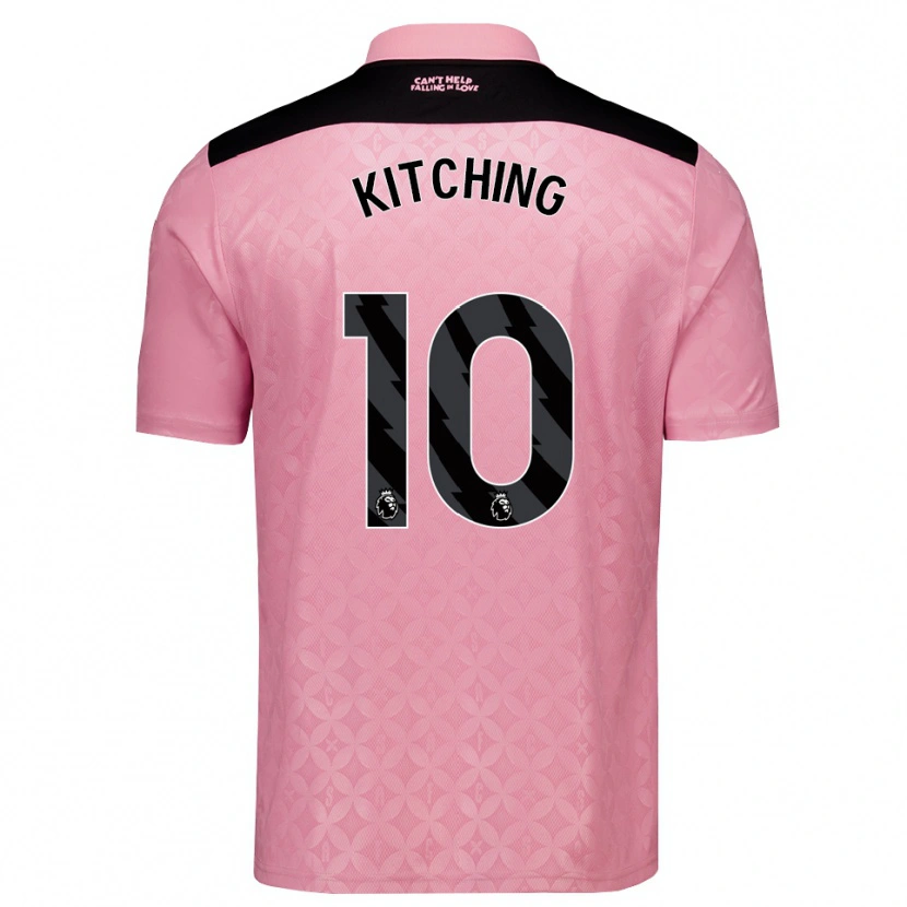 Danxen Dětské Katie Kitching #10 Světle Růžová Černá Daleko Hráčské Dresy 2026/27 Dres