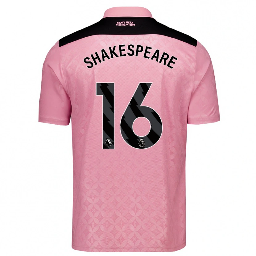 Danxen Dětské Caleb Shakespeare #16 Světle Růžová Černá Daleko Hráčské Dresy 2026/27 Dres
