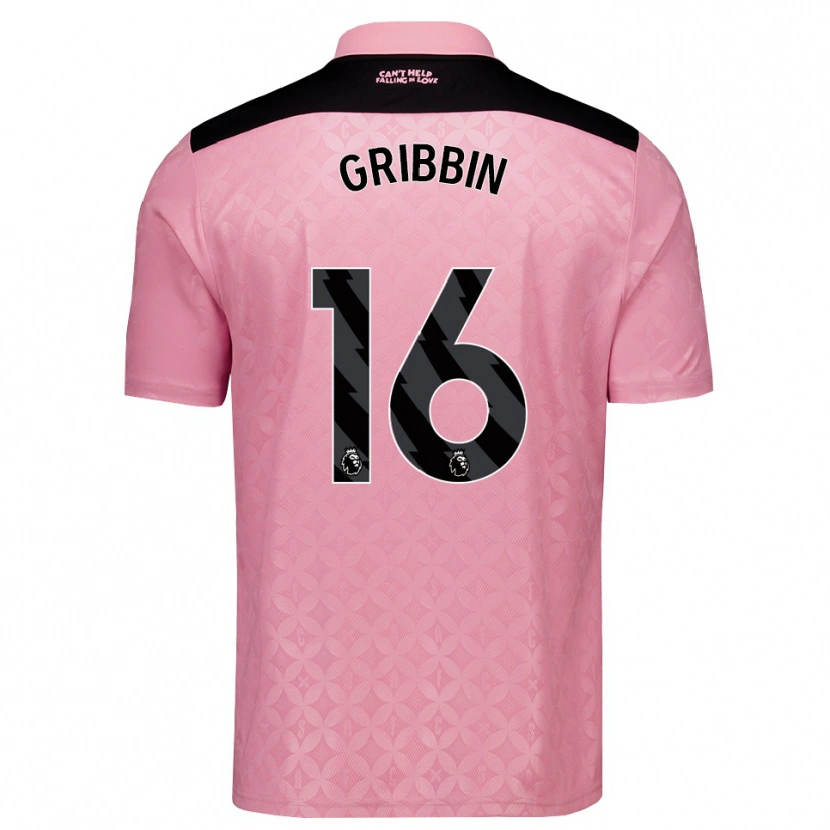 Danxen Dětské Lewis Gribbin #16 Světle Růžová Černá Daleko Hráčské Dresy 2026/27 Dres