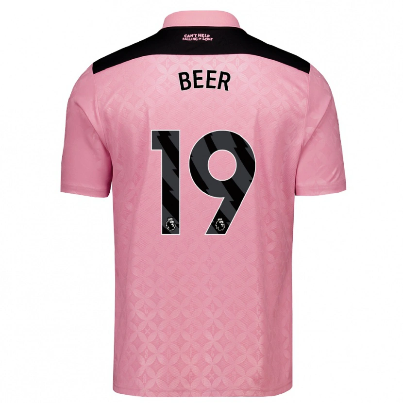Danxen Dětské Megan Beer #19 Světle Růžová Černá Daleko Hráčské Dresy 2026/27 Dres