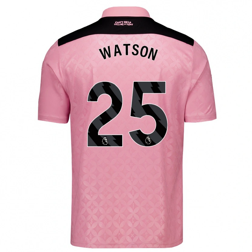 Danxen Dětské Katy Watson #25 Světle Růžová Černá Daleko Hráčské Dresy 2026/27 Dres