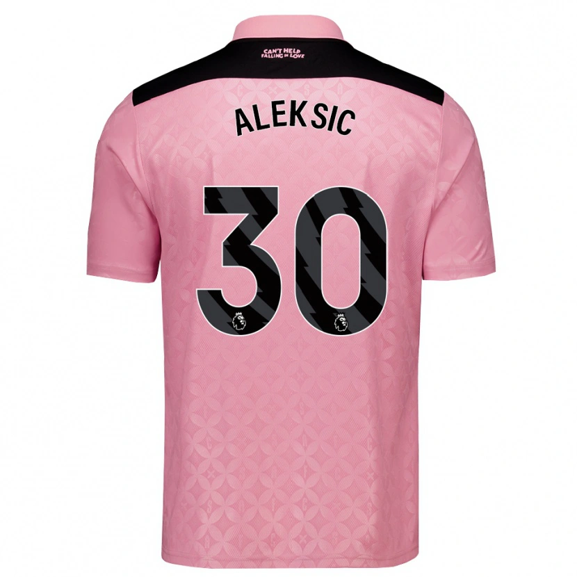 Danxen Dětské Milan Aleksic #30 Světle Růžová Černá Daleko Hráčské Dresy 2026/27 Dres