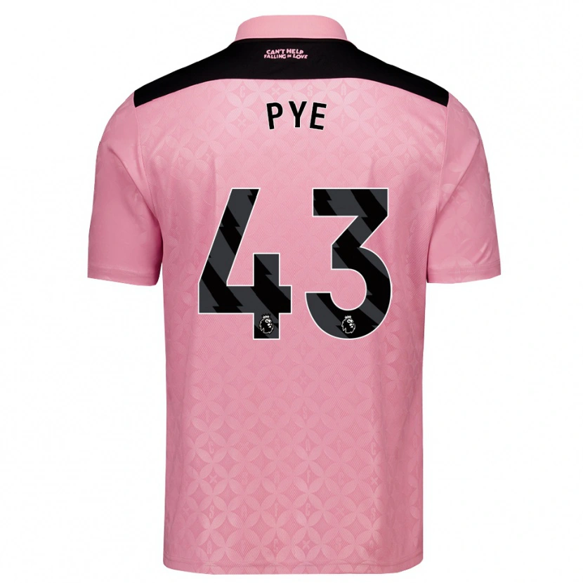 Danxen Dětské Connor Pye #43 Světle Růžová Černá Daleko Hráčské Dresy 2026/27 Dres