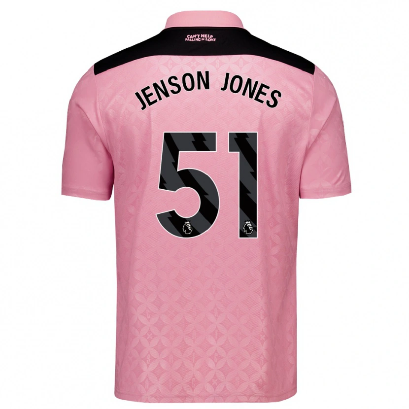 Danxen Dětské Jenson Jones #51 Světle Růžová Černá Daleko Hráčské Dresy 2026/27 Dres