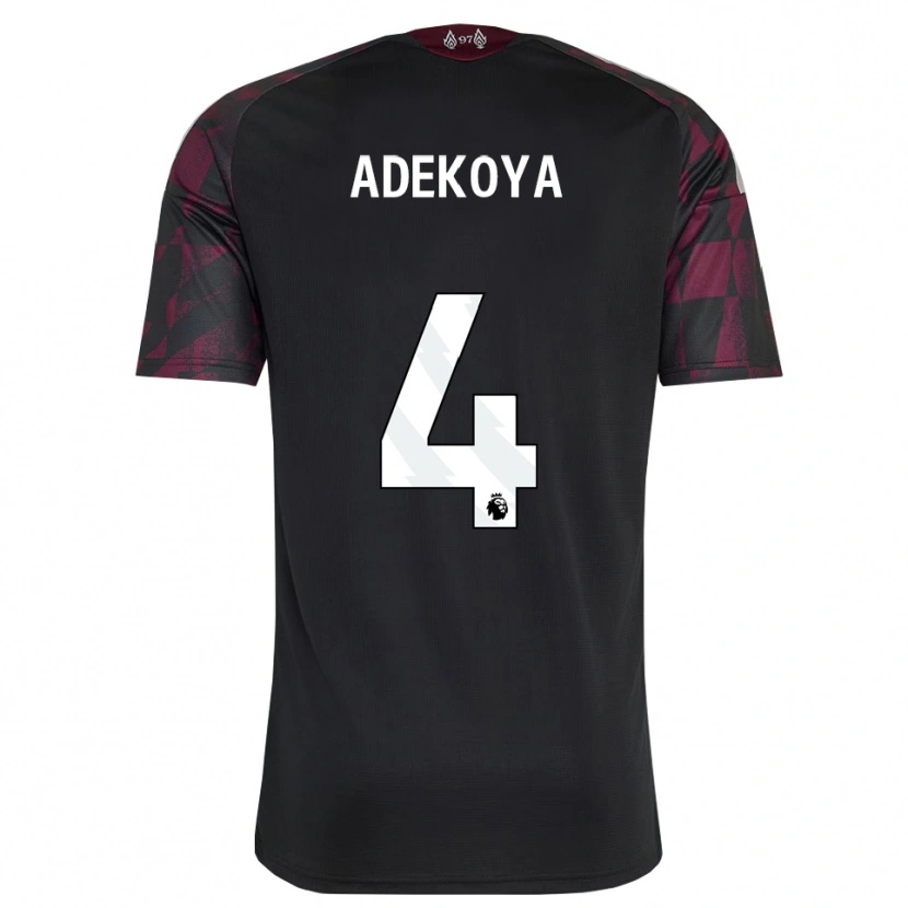 Danxen Dětské Noah Adekoya #4 Černá Bílá Fialová Třetí Hráčské Dresy 2026/27 Dres