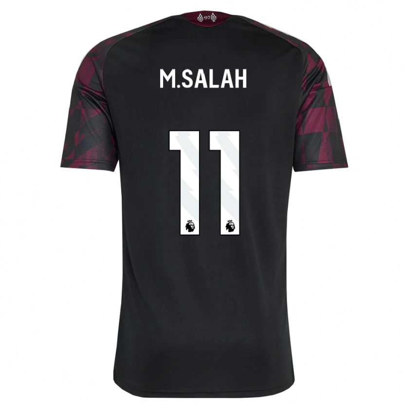 Danxen Dětské Mohamed Salah #11 Černá Bílá Fialová Třetí Hráčské Dresy 2026/27 Dres