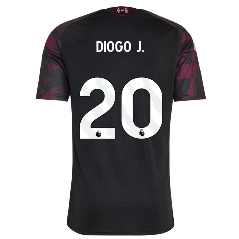 Danxen Dětské Diogo Jota #20 Černá Bílá Fialová Třetí Hráčské Dresy 2026/27 Dres