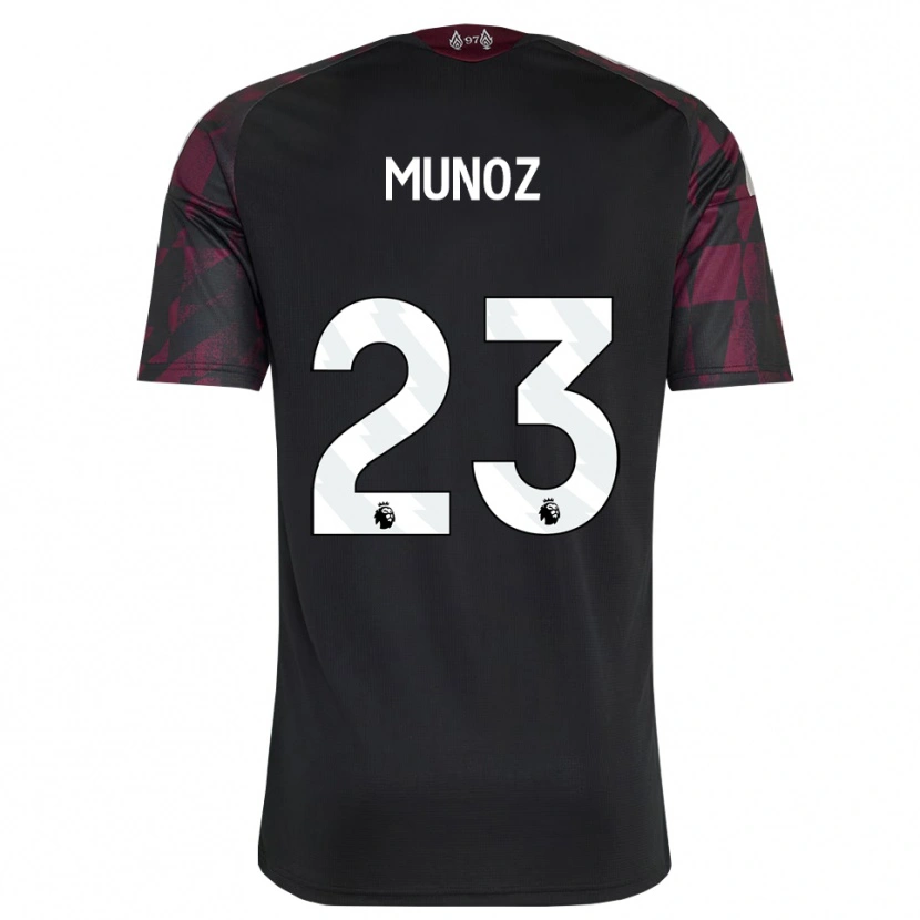 Danxen Dětské Víctor Muñoz #23 Černá Bílá Fialová Třetí Hráčské Dresy 2026/27 Dres
