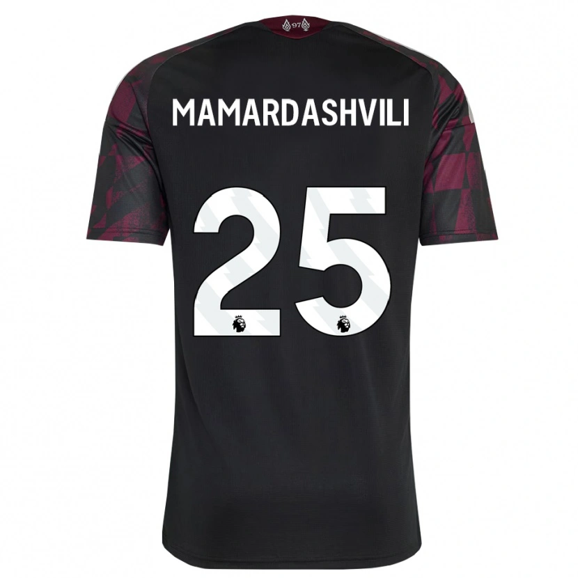 Danxen Dětské Giorgi Mamardashvili #25 Černá Bílá Fialová Třetí Hráčské Dresy 2026/27 Dres