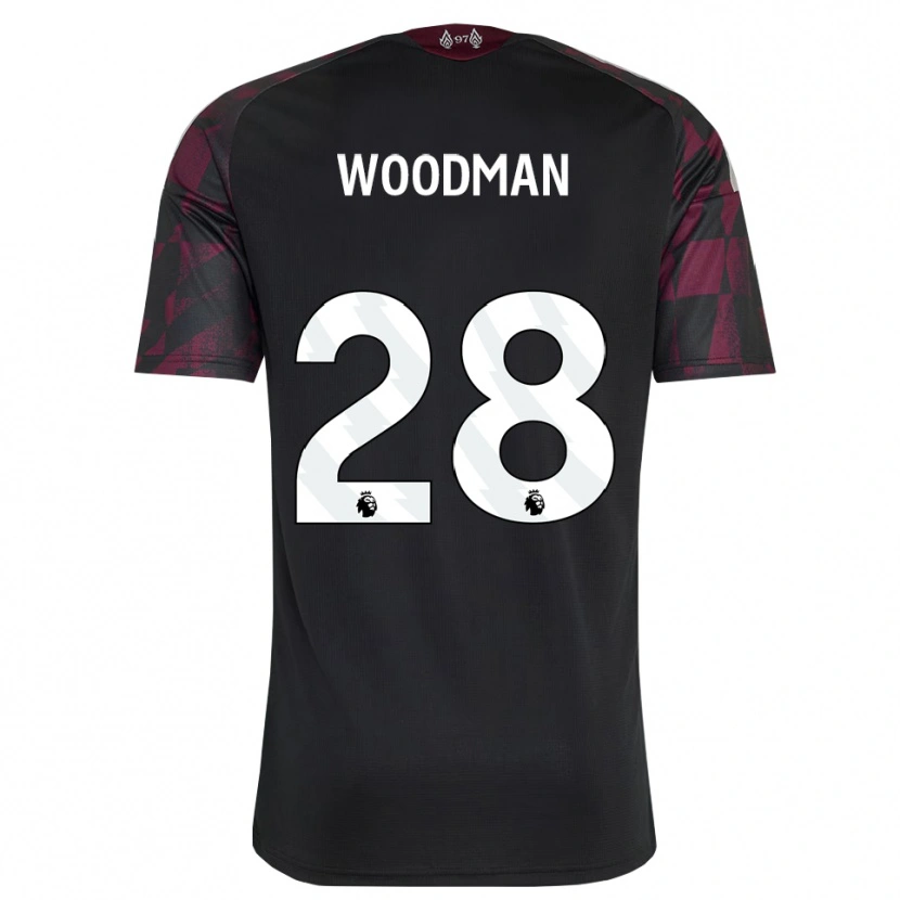 Danxen Dětské Freddie Woodman #28 Černá Bílá Fialová Třetí Hráčské Dresy 2026/27 Dres