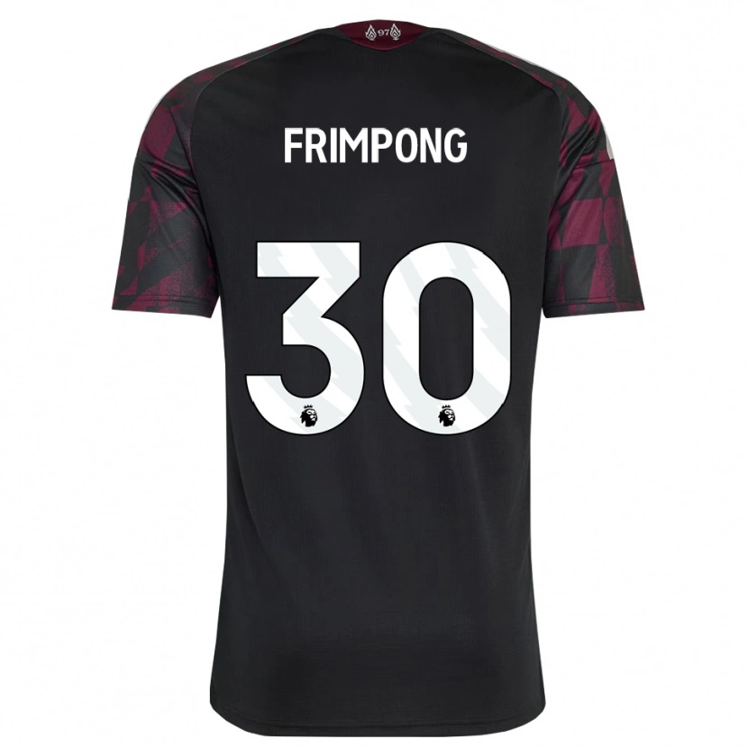 Danxen Dětské Jeremie Frimpong #30 Černá Bílá Fialová Třetí Hráčské Dresy 2026/27 Dres