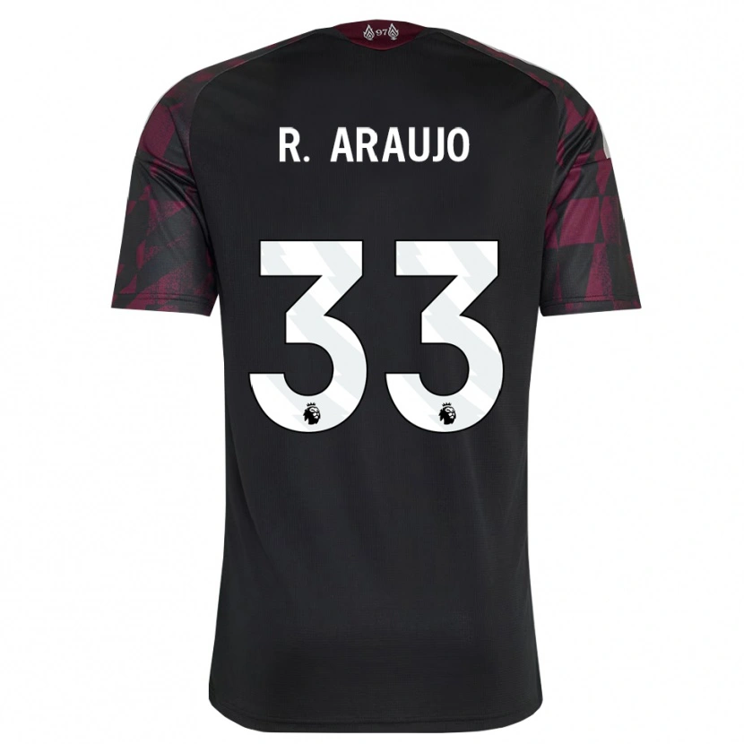 Danxen Dětské Ronald Araujo #33 Černá Bílá Fialová Třetí Hráčské Dresy 2026/27 Dres