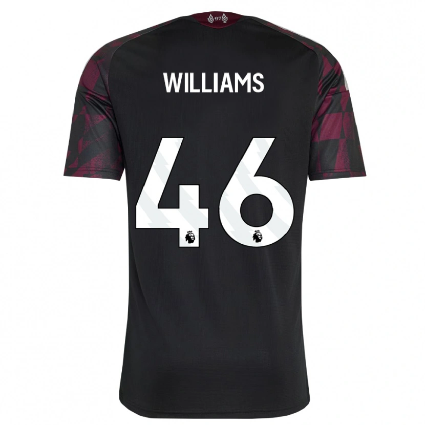 Danxen Dětské Rhys Williams #46 Černá Bílá Fialová Třetí Hráčské Dresy 2026/27 Dres