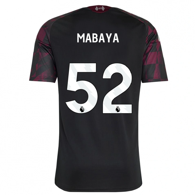 Danxen Dětské Isaac Mabaya #52 Černá Bílá Fialová Třetí Hráčské Dresy 2026/27 Dres